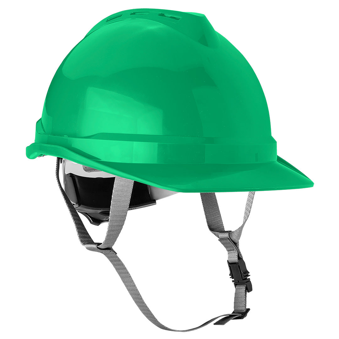 Priemyselná prilba s remienkom pod bradou, zelená od NEO TOOLS nájdeš na naravis.sk
