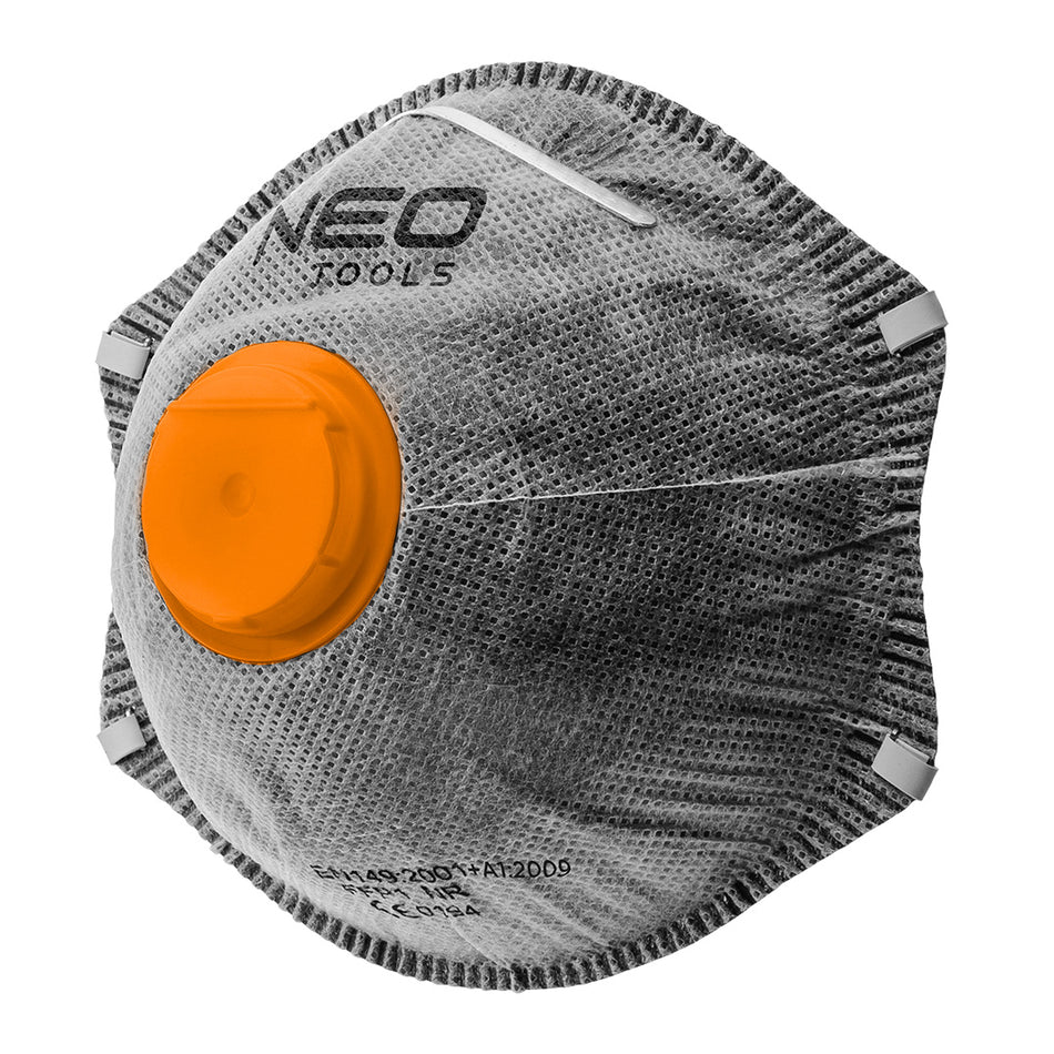 Polomaska s aktívnym prachu FFP2 uhlíka s ventilom, 3 ks. od NEO TOOLS nájdeš na naravis.sk