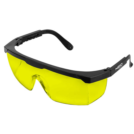 Ochranné okuliare, žlté šošovky, nastaviteľné spánky od NEO TOOLS nájdeš na naravis.sk