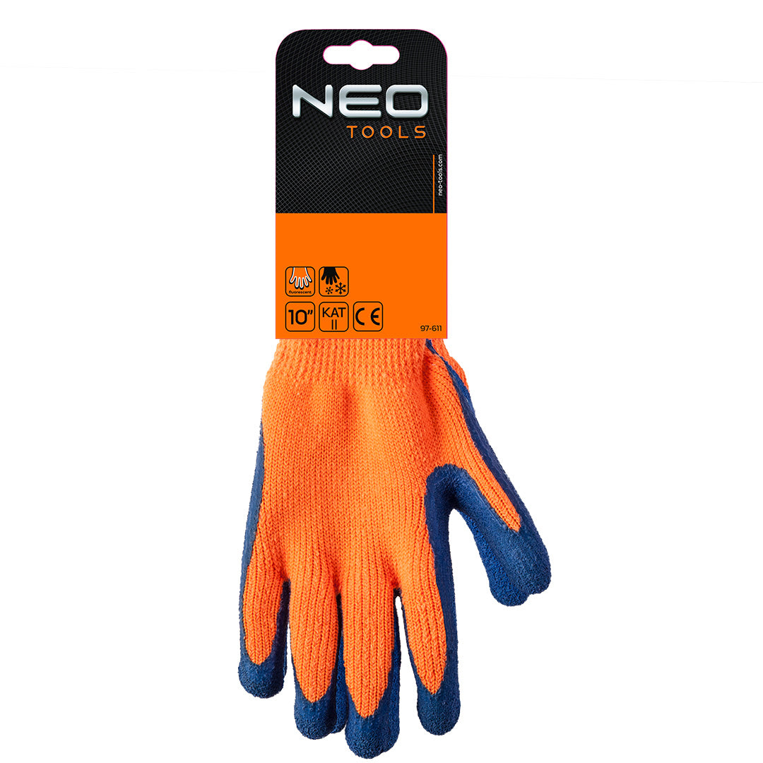 Pracovné rukavice, zateplené, akrylové potiahnuté zdrsneným latexom, 10" od NEO TOOLS nájdeš na naravis.sk