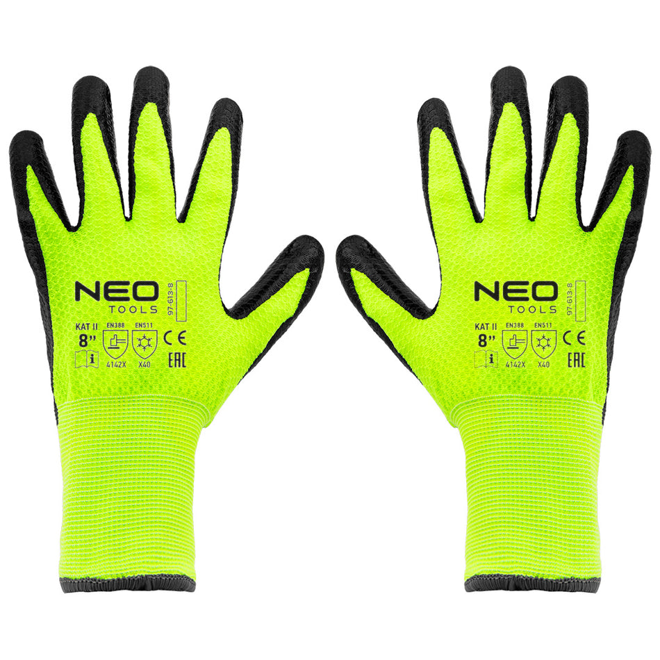 Izolované pracovné rukavice, nylon s latexovým povlakom, 4142X, veľkosť 8 od NEO TOOLS nájdeš na naravis.sk