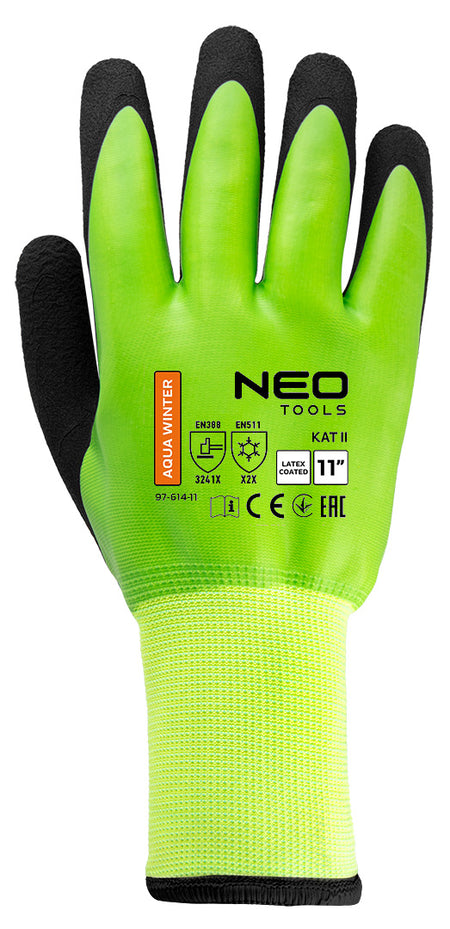 Izolované pracovné rukavice, polyester potiahnutý latexom (2 vrstvy), 3241X, veľkosť 11 od NEO TOOLS nájdeš na naravis.sk