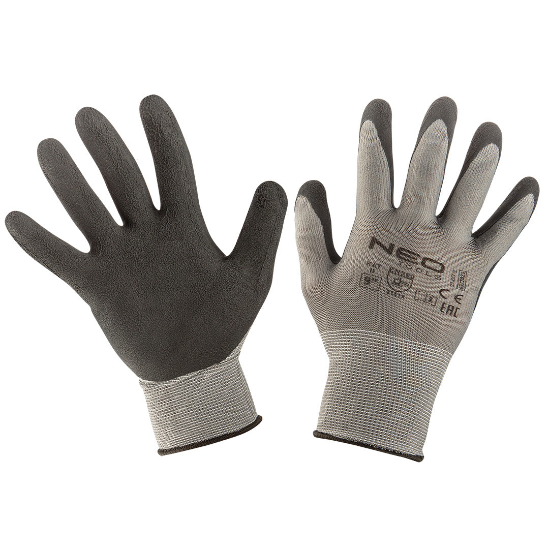 Pracovné rukavice, polyester (penový) potiahnutý latexom, 3141X, veľkosť 9 od NEO TOOLS nájdeš na naravis.sk