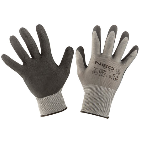 Pracovné rukavice, polyester (penový) potiahnutý latexom, 3141X, veľkosť 9 od NEO TOOLS nájdeš na naravis.sk