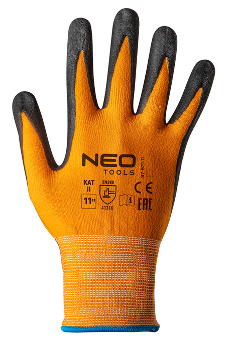 Pracovné rukavice, nylonové, bodkované s nitmi, 4131X, veľkosť 11 od NEO TOOLS nájdeš na naravis.sk