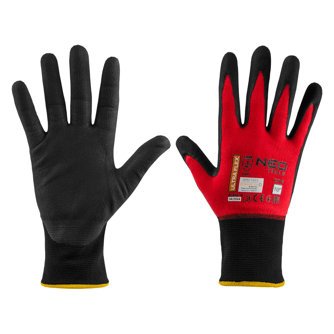Pracovné rukavice Ultraflex, nylon-spandex, polymetylnitrilový (penový) povlak, 4131X, veľkosť 10 od NEO TOOLS nájdeš na naravis.sk