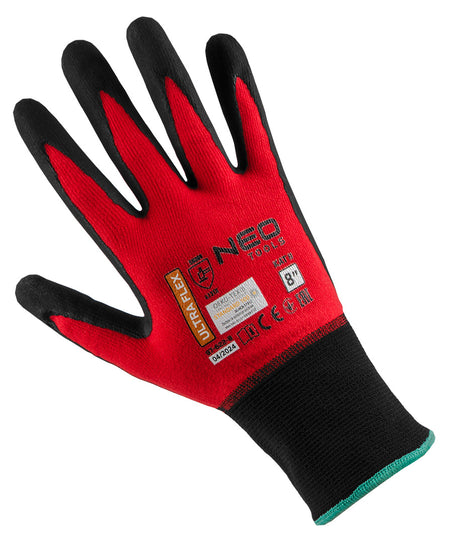 Pracovné rukavice Ultraflex, nylon-spandex, polymetylnitrilový (penový) povlak, 4131X, veľkosť 8 od NEO TOOLS nájdeš na naravis.sk