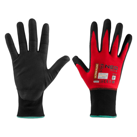 Pracovné rukavice Ultraflex, nylon-spandex, polymetylnitrilový (penový) povlak, 4131X, veľkosť 8 od NEO TOOLS nájdeš na naravis.sk
