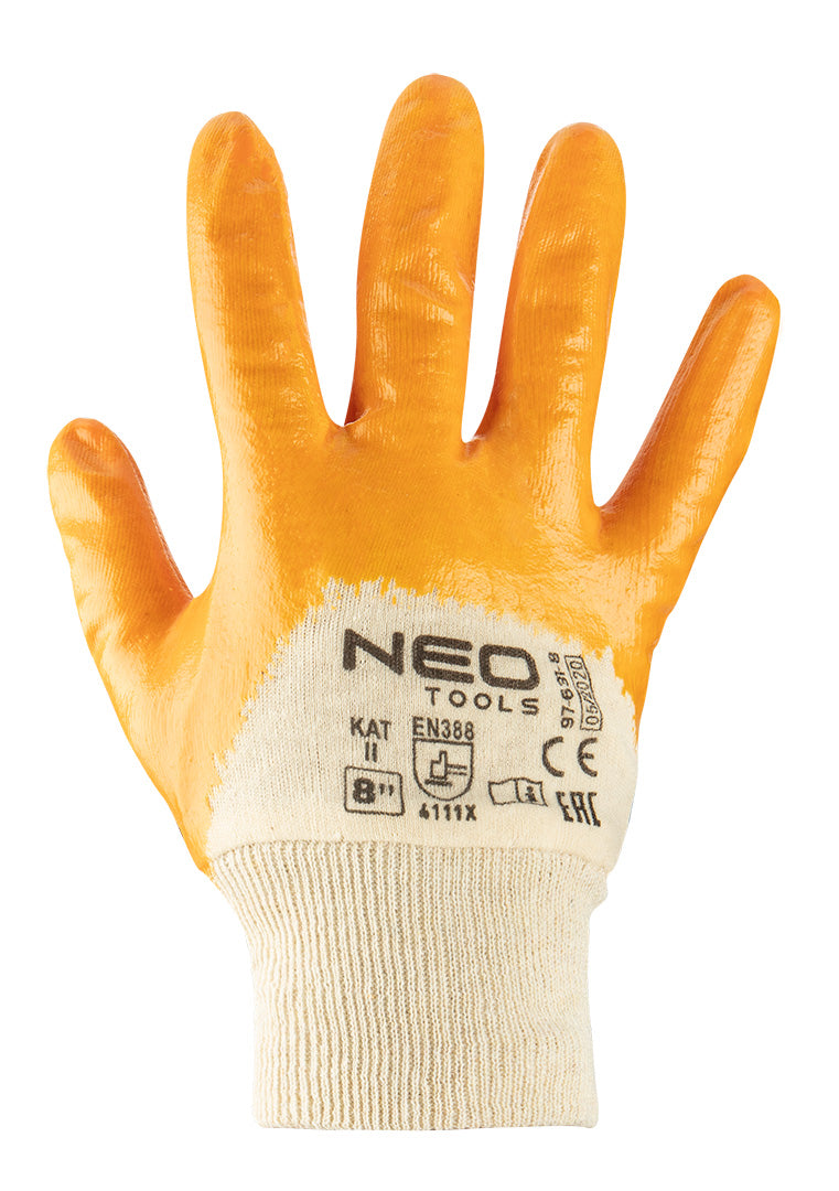 Pracovné rukavice, bavlnené, čiastočne potiahnuté nitrilom, 4111X, veľkosť 10 od NEO TOOLS nájdeš na naravis.sk