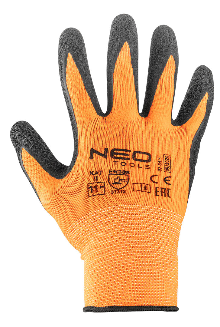 Pracovné rukavice, polyester potiahnutý latexom (krincle),3131X, veľkosť 11 od NEO TOOLS nájdeš na naravis.sk