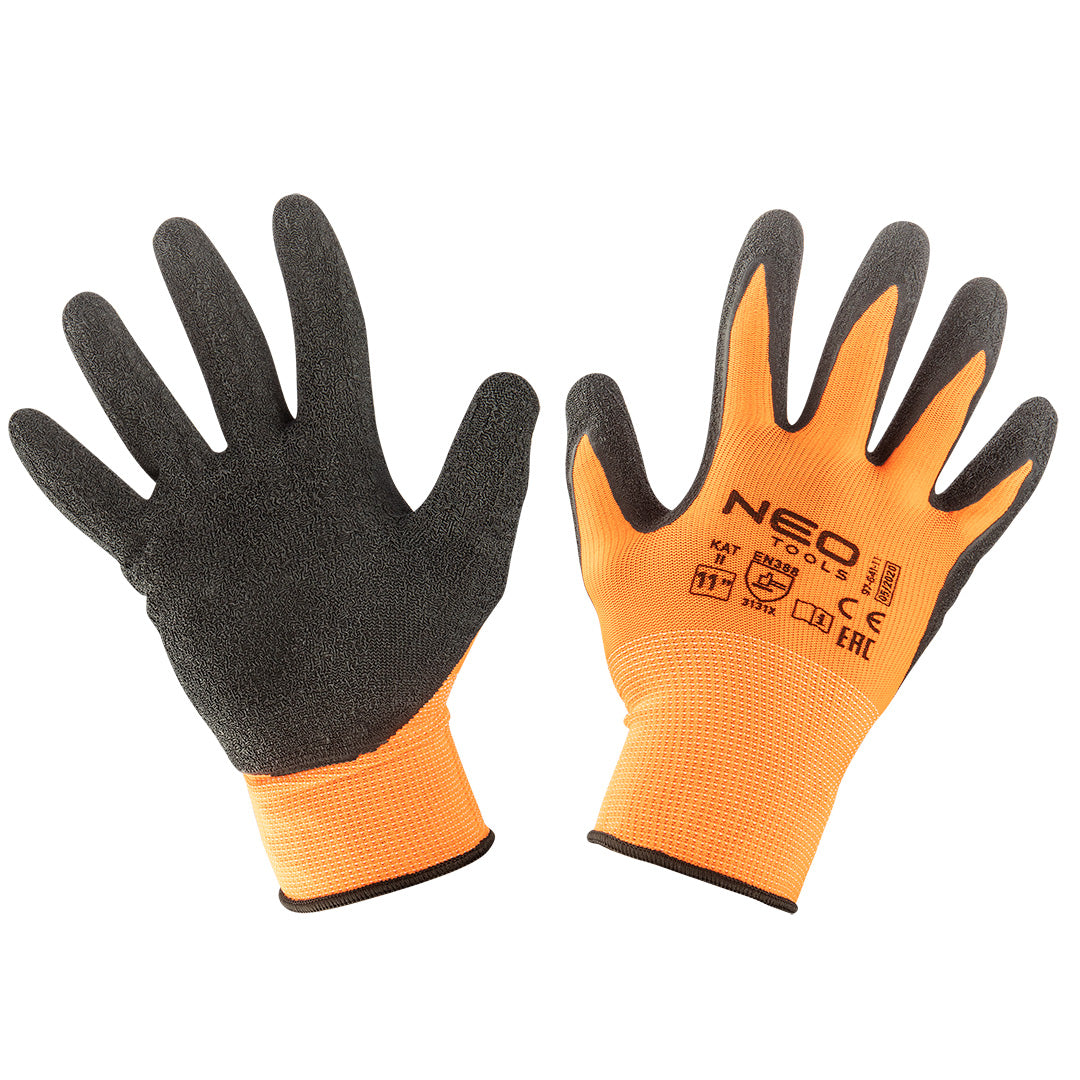 Pracovné rukavice, polyester potiahnutý latexom (krincle),3131X, veľkosť 11 od NEO TOOLS nájdeš na naravis.sk