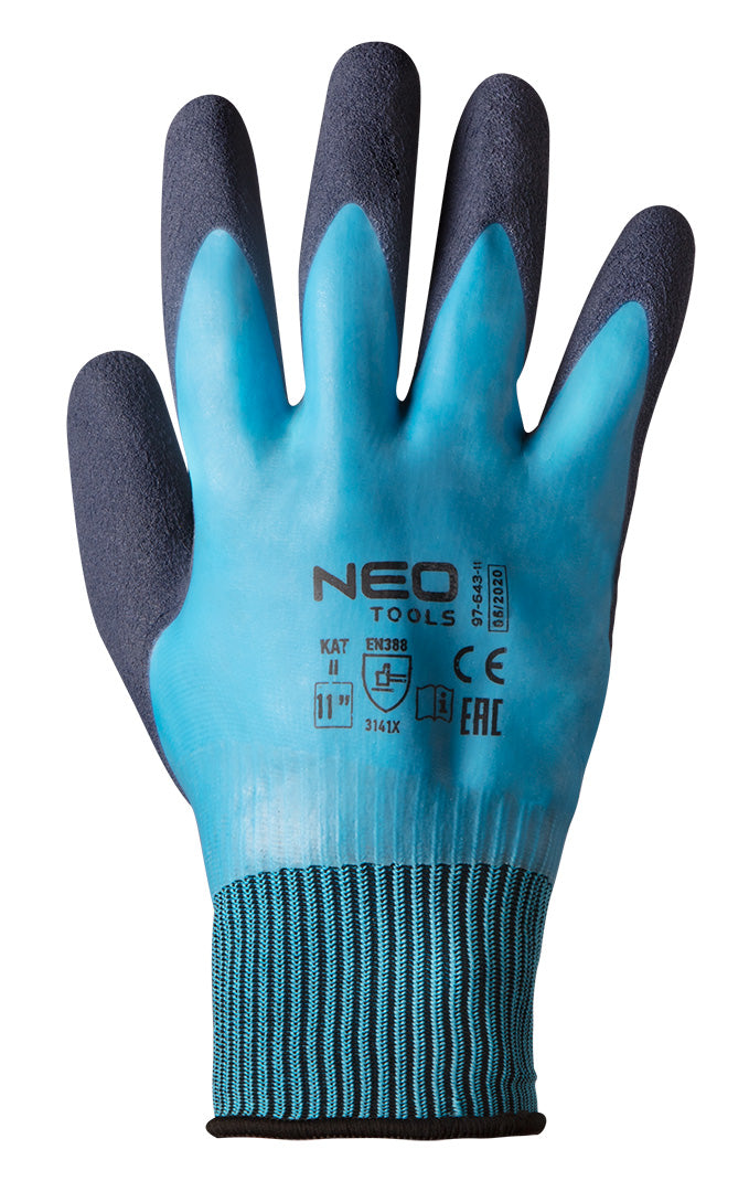 Pracovné rukavice, polyester potiahnutý latexom (2 vrstvy), 3141X, veľkosť 11 od NEO TOOLS nájdeš na naravis.sk