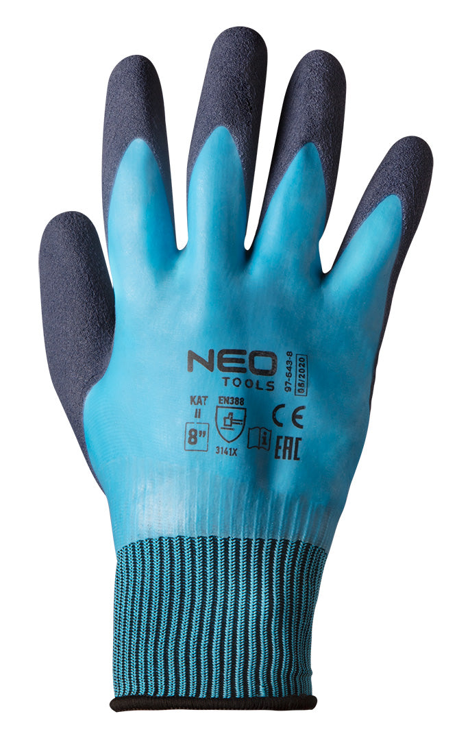 Pracovné rukavice, polyester potiahnutý latexom (2 vrstvy), 3141X, veľkosť 9 od NEO TOOLS nájdeš na naravis.sk