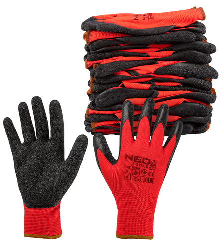 Pracovné rukavice, polyester s latexovým povlakom (krincle),3121X, veľkosť 9 od NEO TOOLS nájdeš na naravis.sk