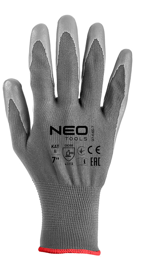 Pracovné rukavice, polyester s PU povlakom, 4131X, veľkosť 7 od NEO TOOLS nájdeš na naravis.sk