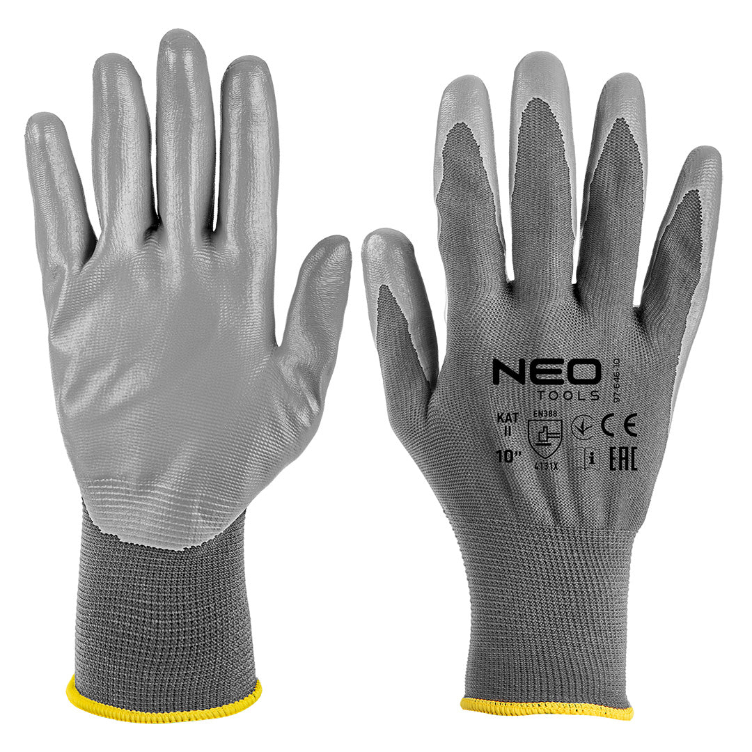 Pracovné rukavice, polyester s PU povlakom, 4131X, veľkosť 10 (karta) od NEO TOOLS nájdeš na naravis.sk