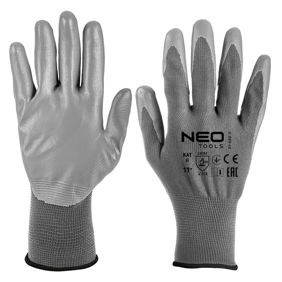 Pracovné rukavice, polyester s PU povlakom, 4131X, veľkosť 11 (karta) od NEO TOOLS nájdeš na naravis.sk