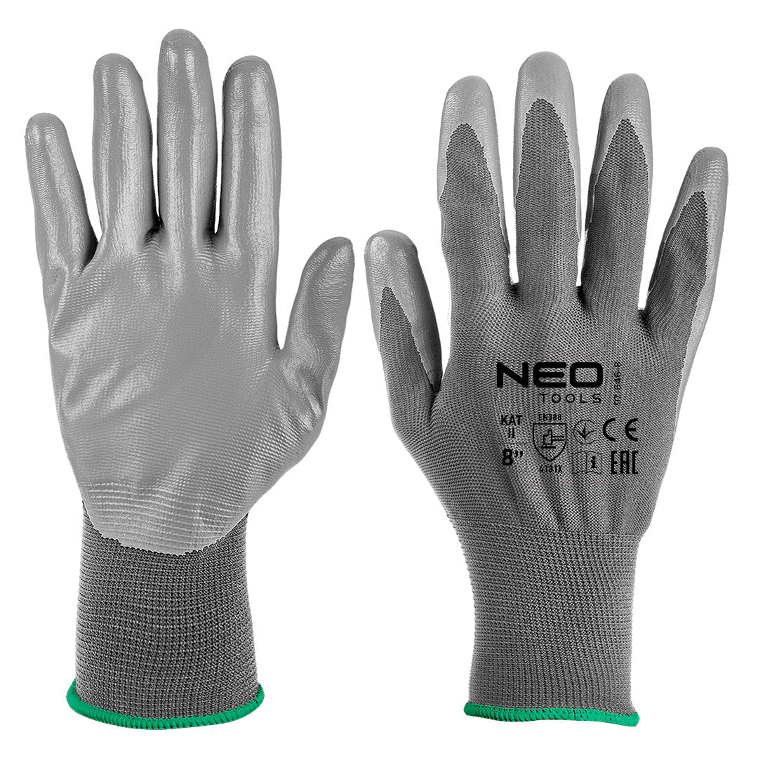 Pracovné rukavice, polyester s PU povlakom, 4131X, veľkosť 8 (karta) od NEO TOOLS nájdeš na naravis.sk