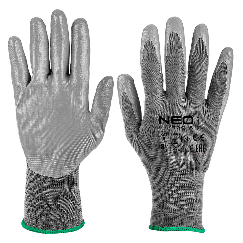 Pracovné rukavice, polyester s PU povlakom, 4131X, veľkosť 8 (karta) od NEO TOOLS nájdeš na naravis.sk