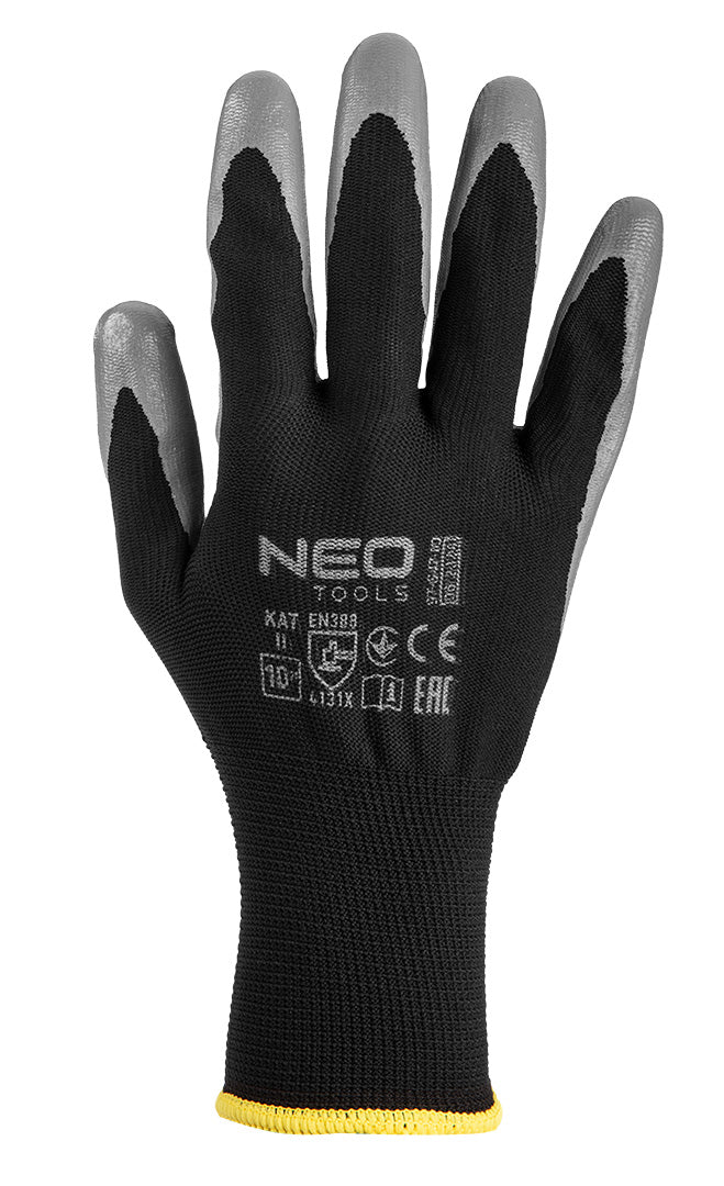 Pracovné rukavice, polyester s povrchovou úpravou ntrylemx, 4131X, veľkosť 10 od NEO TOOLS nájdeš na naravis.sk