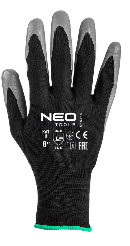 Pracovné rukavice, polyester s povrchovou úpravou ntrylemx, 4131X, veľkosť 8 od NEO TOOLS nájdeš na naravis.sk