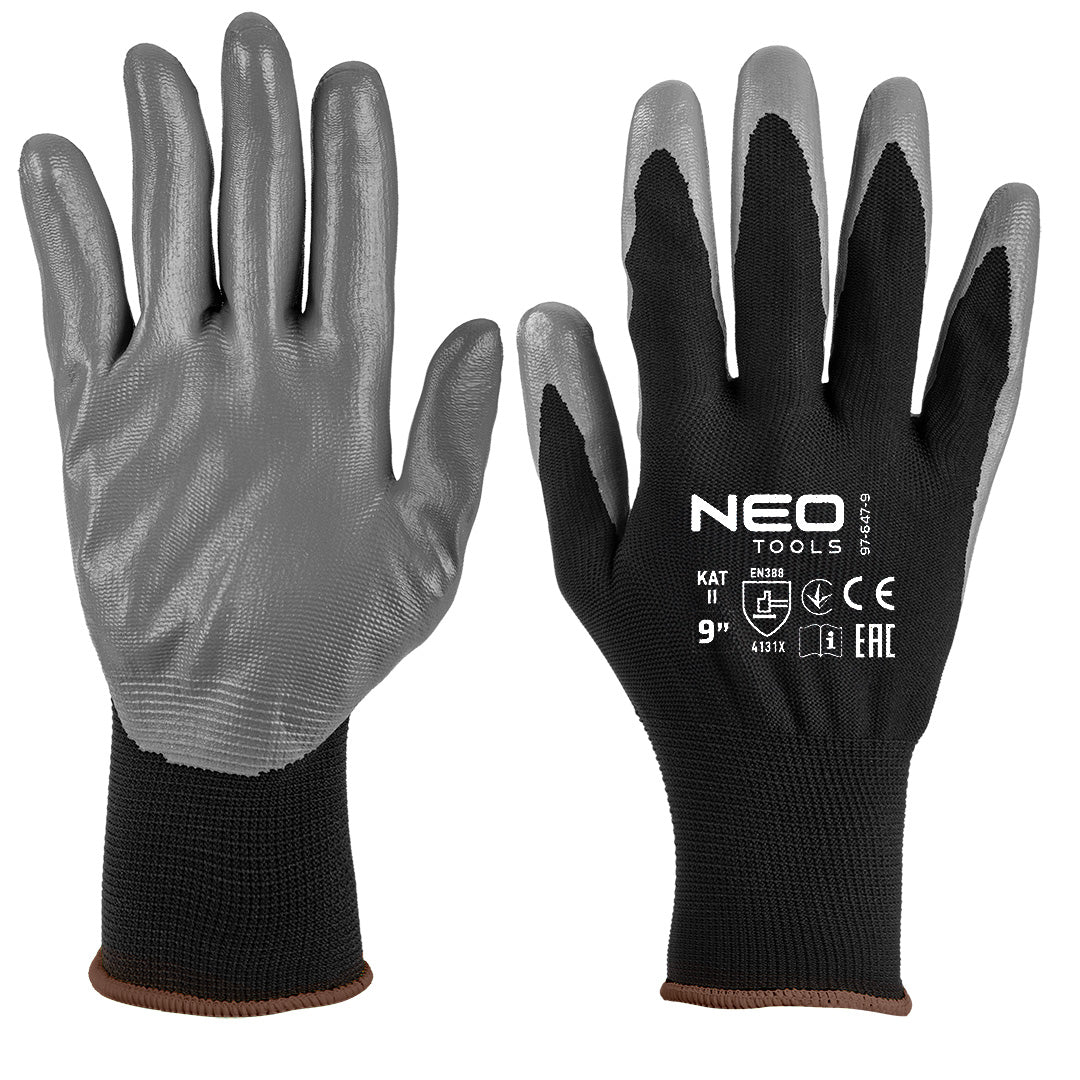 Pracovné rukavice, polyester s povrchovou úpravou ntrylemx, 4131X, veľkosť 9 od NEO TOOLS nájdeš na naravis.sk