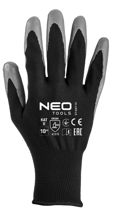 Pracovné rukavice, polyester s nitrilovým povlakom, 4131X, veľkosť 7 (karta) od NEO TOOLS nájdeš na naravis.sk
