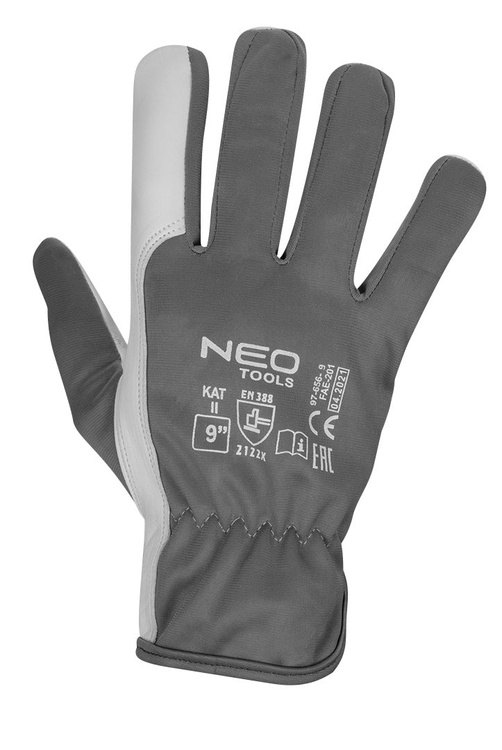 Priemyselné rukavice, 2122X, kozia koža, veľkosť 9", CE od NEO TOOLS nájdeš na naravis.sk