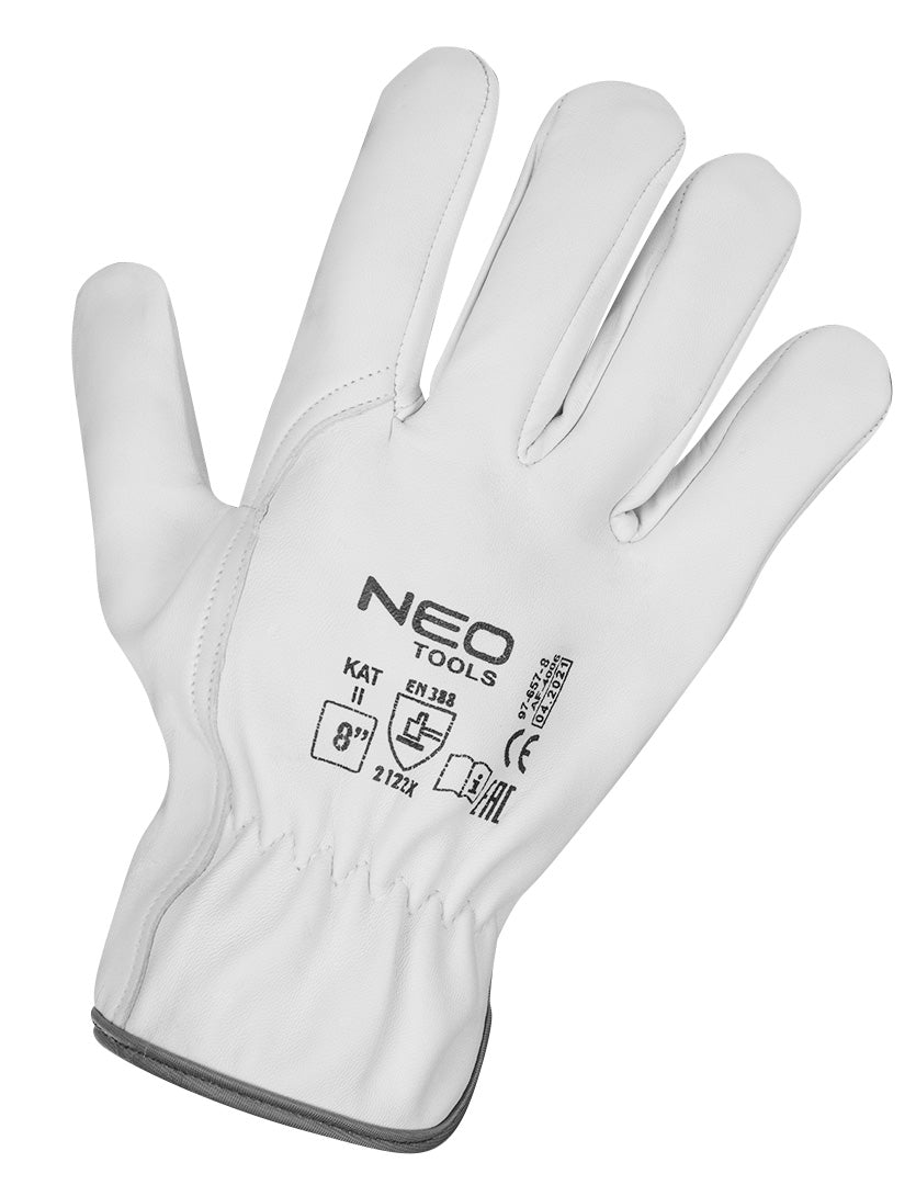 Priemyselné rukavice, 2122X, kozia koža, veľkosť 9", CE od NEO TOOLS nájdeš na naravis.sk