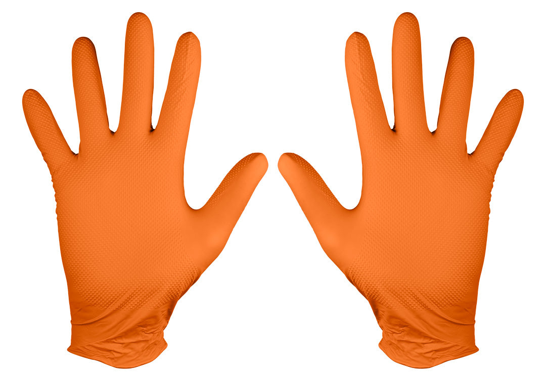 Perforované nitrilové rukavice, oranžové, 50 kusov, veľkosť M od NEO TOOLS nájdeš na naravis.sk