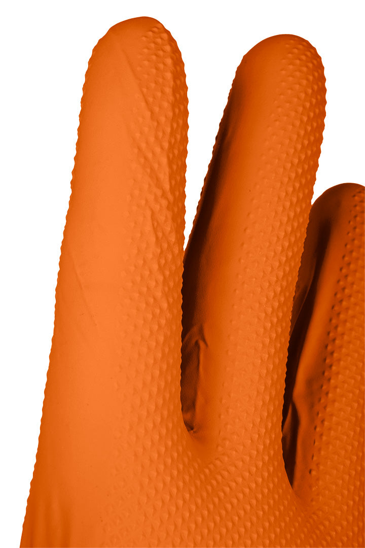 Perforované nitrilové rukavice, oranžové, 50 kusov, veľkosť M od NEO TOOLS nájdeš na naravis.sk