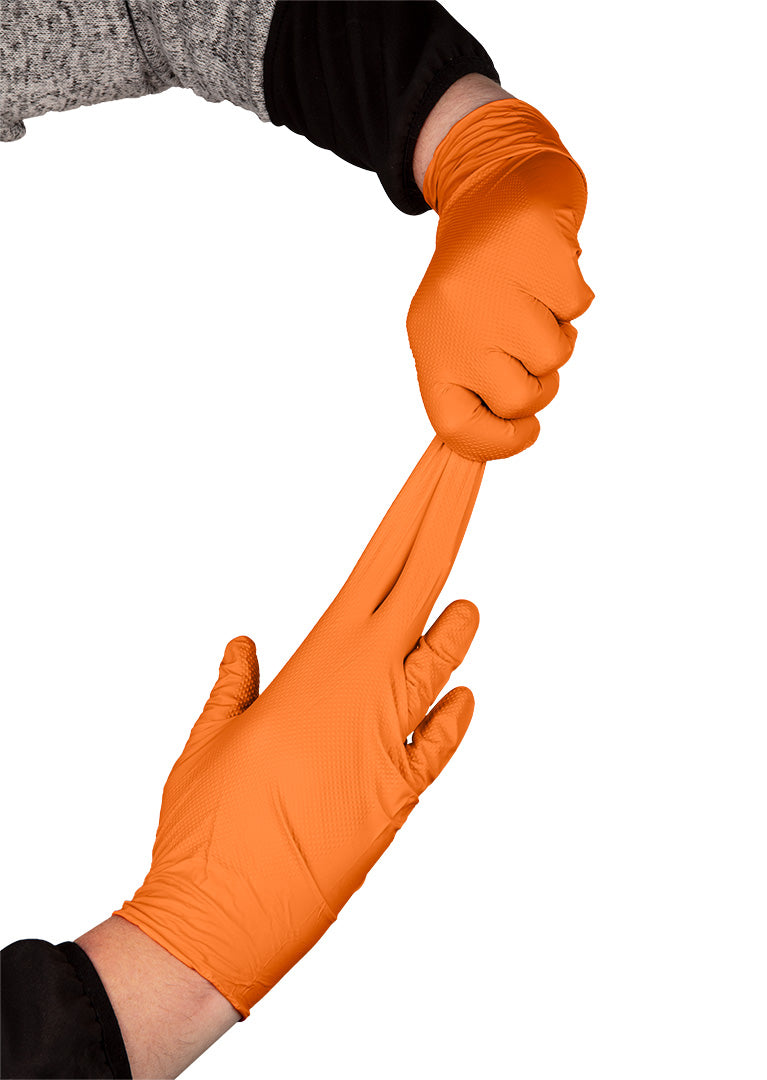 Perforované nitrilové rukavice, oranžové, 50 kusov, veľkosť M od NEO TOOLS nájdeš na naravis.sk