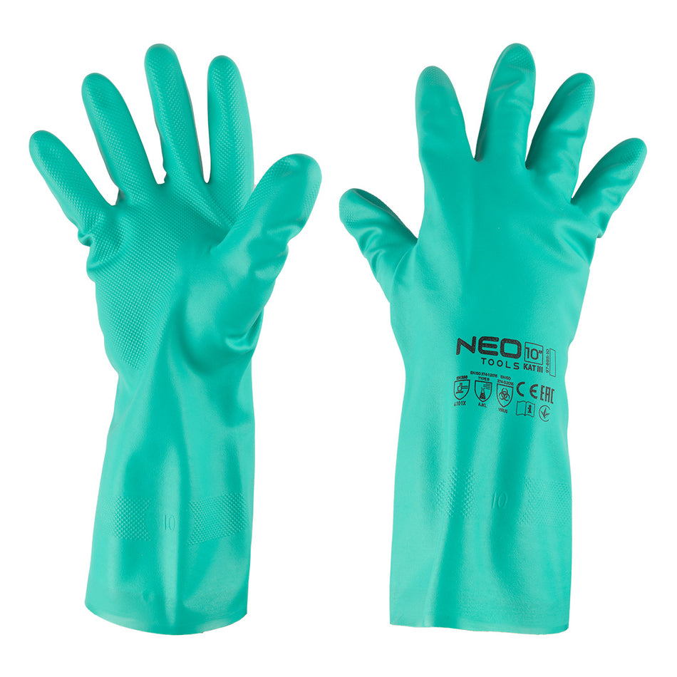 Chemicky odolné nitrilové rukavice, veľkosť 10 od NEO TOOLS nájdeš na naravis.sk
