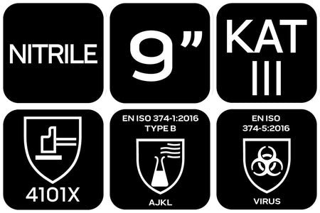 Chemicky odolné nitrilové rukavice, veľkosť 9 od NEO TOOLS nájdeš na naravis.sk