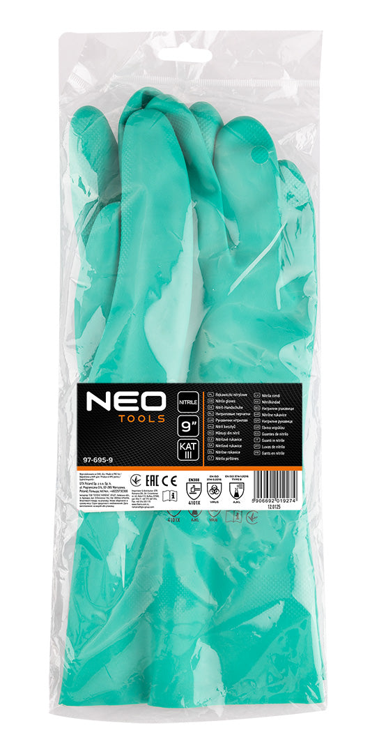Chemicky odolné nitrilové rukavice, veľkosť 9 od NEO TOOLS nájdeš na naravis.sk