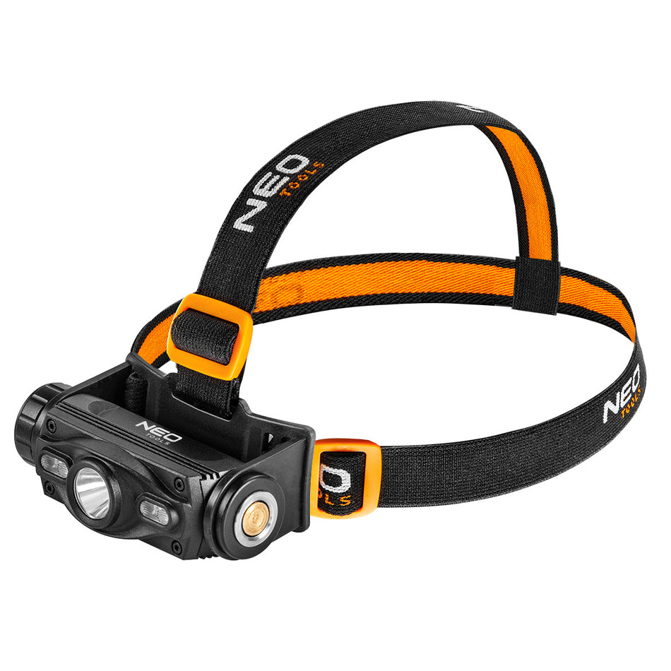 USB dobíjateľný svetlomet 1000 lm červená/modrá CREE LED + LED od NEO TOOLS nájdeš na naravis.sk