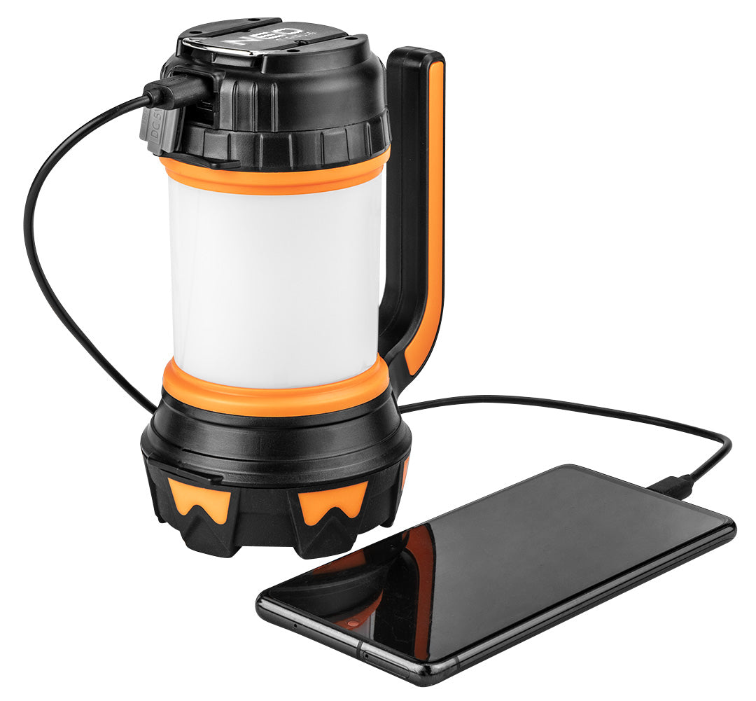 Batériové kempingové svetlo 800 lm powerbank 3 v 1 CREE T6 + SMD LED od NEO TOOLS nájdeš na naravis.sk