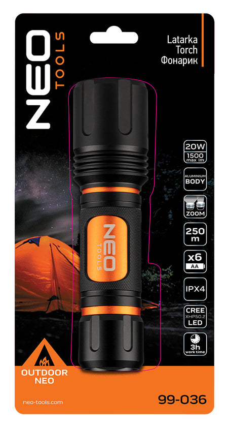 Baterka 6xAA 1500 lm CREE XHP50.2 LED od NEO TOOLS nájdeš na naravis.sk