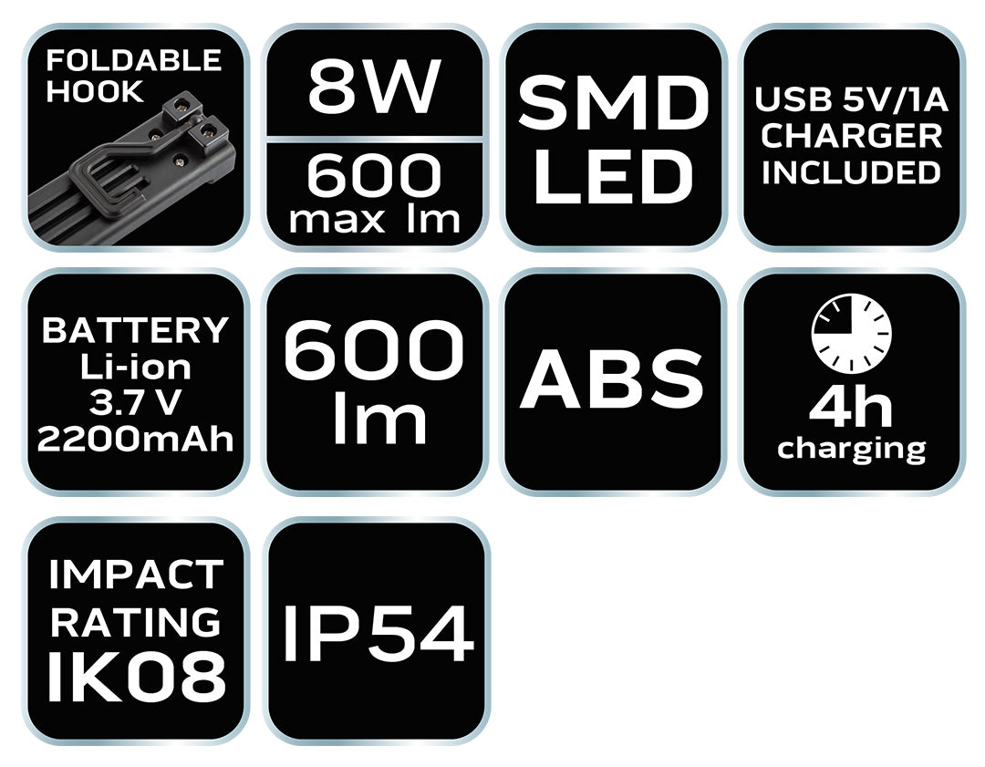 Batériová dielenská lampa 600 lm SMD od NEO TOOLS nájdeš na naravis.sk