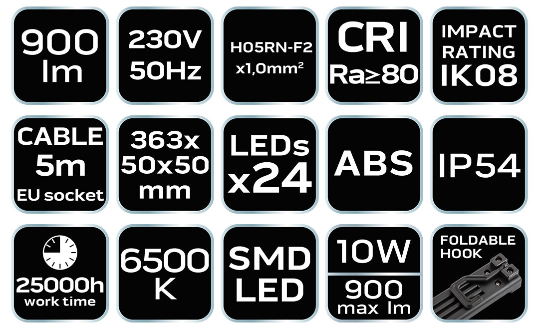 Dielenská lampa 230V 900 lm SMD od NEO TOOLS nájdeš na naravis.sk