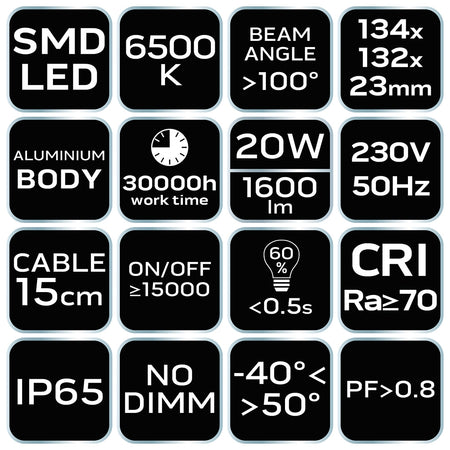 Reflektor SMD 20W 1600 lm 230V od NEO TOOLS nájdeš na naravis.sk