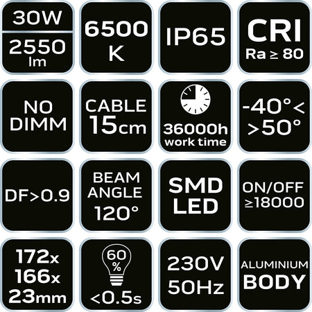 Reflektor SMD 30W 2550 lm 230V od NEO TOOLS nájdeš na naravis.sk