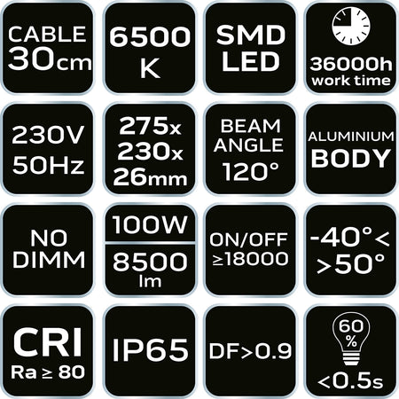 Reflektor SMD 100W 8500 lm 230V od NEO TOOLS nájdeš na naravis.sk