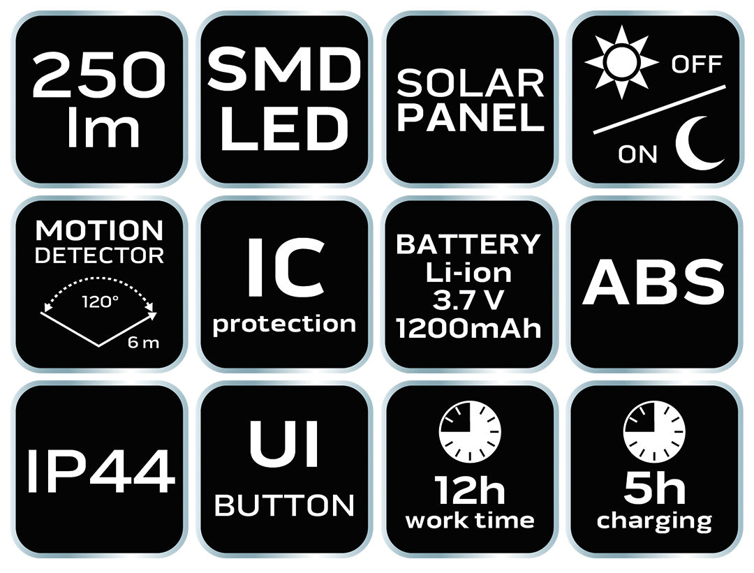 Solárna nástenná lampa 20 SMD LED 250 lm od NEO TOOLS nájdeš na naravis.sk