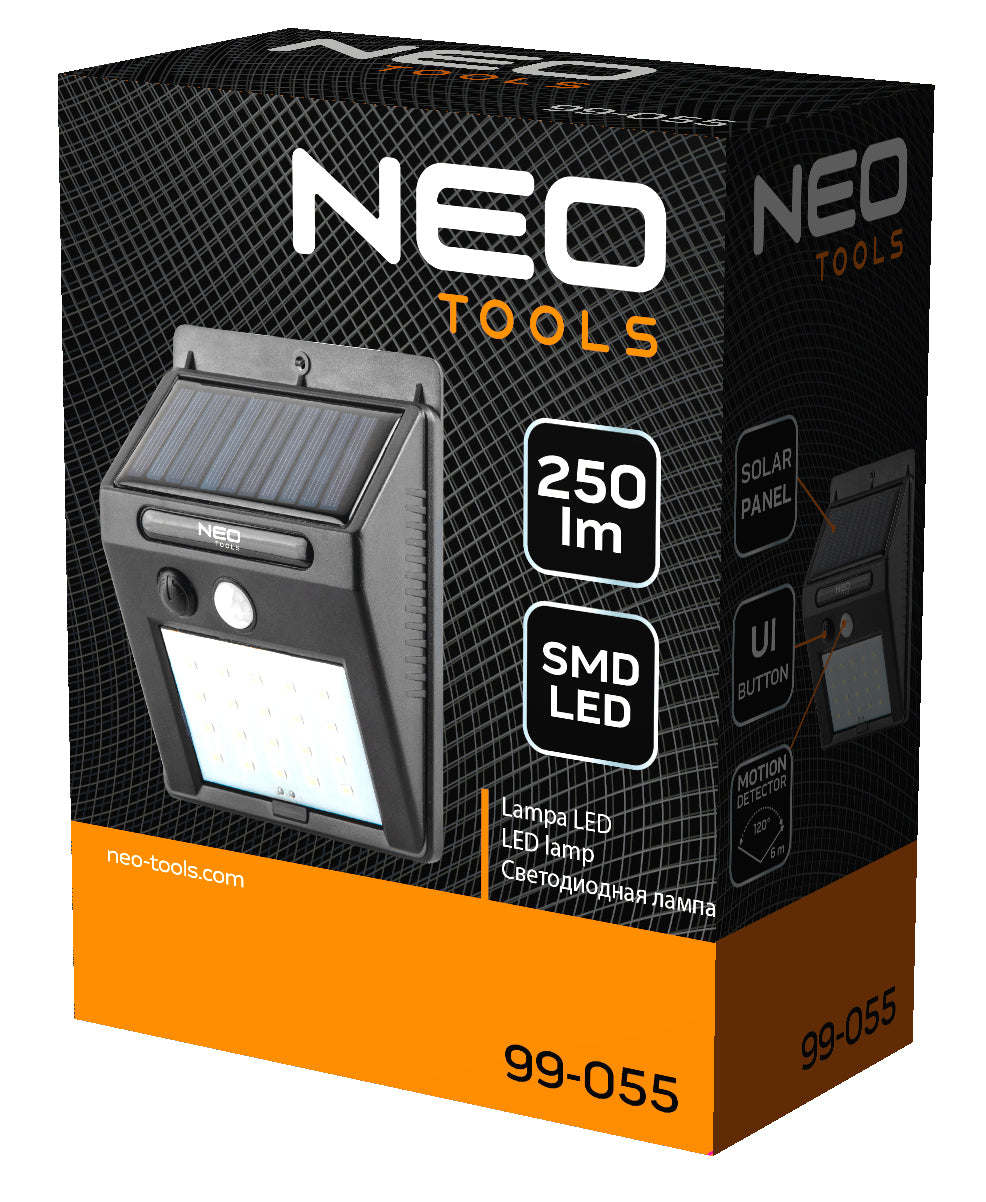 Solárna nástenná lampa 20 SMD LED 250 lm od NEO TOOLS nájdeš na naravis.sk