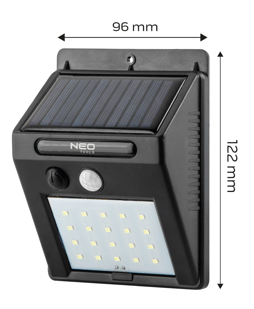 Solárna nástenná lampa 20 SMD LED 250 lm od NEO TOOLS nájdeš na naravis.sk