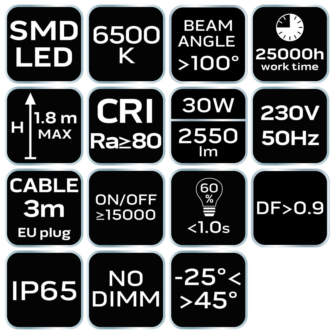 Reflektor jednoduchý 30W SMD LED 2550lm 230V na stojane 1.8m od NEO TOOLS nájdeš na naravis.sk