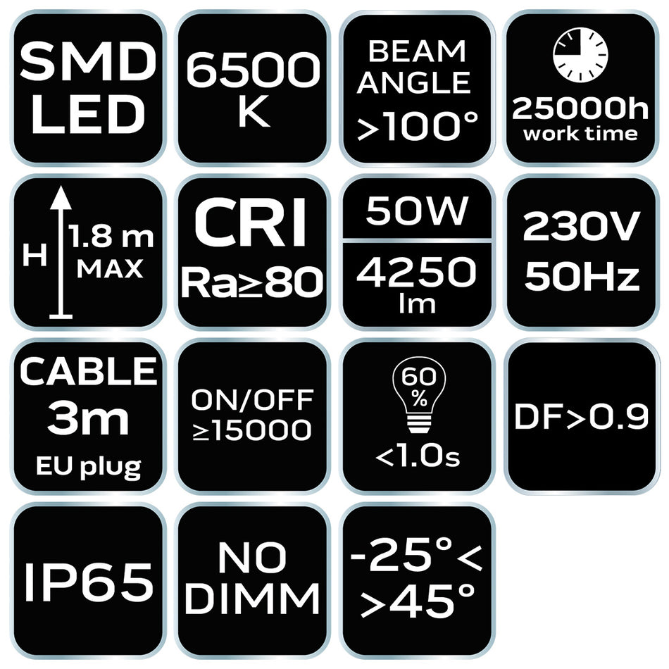 Reflektor jednoduchý 50W SMD LED 4250lm 230V na stojane 1,8m od NEO TOOLS nájdeš na naravis.sk