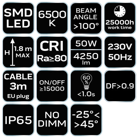 Reflektor jednoduchý 50W SMD LED 4250lm 230V na stojane 1,8m od NEO TOOLS nájdeš na naravis.sk