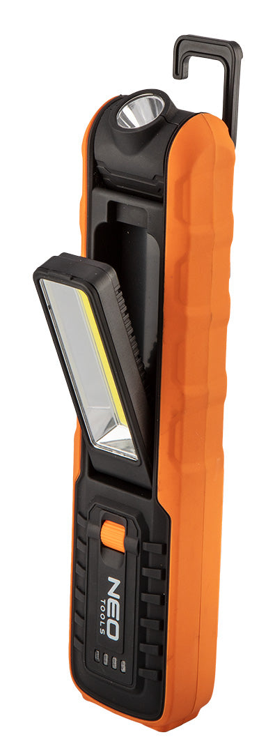 Batériová dielenská lampa 500 lm COB + základňa + nabíjačka od NEO TOOLS nájdeš na naravis.sk